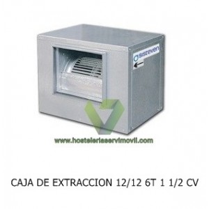 CAJA DE EXTRACCIÓN DE HUMOS PARA CAMPANA CON MOTOR 12/12 6T 1 1/2 CV