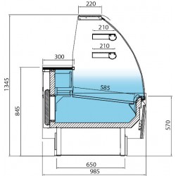 VITRINA EXPOSITORA GLACE 938 MM VGL 9 C INFRICO