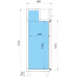 ARMARIO REFRIGERACION 1 PUERTA GN 2/1 IAG701 INFRICO