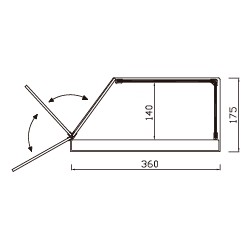 VITRINA NEUTRA DE ACERO INOXIDABLE INOX VRP 100