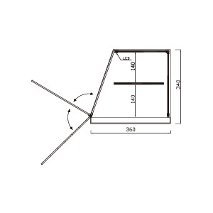 VITRINA NEUTRA DE ACERO INOXIDABLE INOX VRLP 120 LED