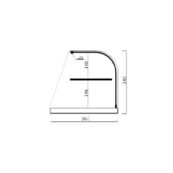 VITRINA NEUTRA VCL 120 CRISTAL CURVO