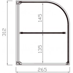 VITRINA NEUTRA NCLP 100 CRISTAL CURVO VITRINA NEUTRA NCLP 100 CRISTAL CURVO
