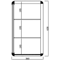 VITRINA NEUTRA VP3 CRISTAL RECTO