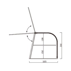 VITRINA NEUTRA PS C CRISTAL CURVO VITRINA NEUTRA PS C CRISTAL CURVO