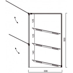 VITRINA NEUTRA VE2GN 1/2 CRISTAL RECTO