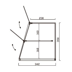 VITRINA NEUTRA HD 2 CRISTAL RECTO