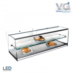 VITRINA NEUTRA DE ACERO INOXIDABLE INOX VRLP 120 LED