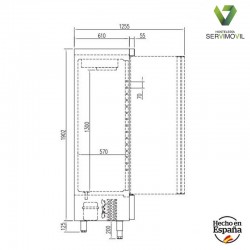 ARMARIO DE REFRIGERACION SASD-125 INOX 