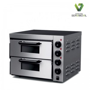 HORNO ELECTRICO DE PIZZA COMPACTO DE 2 CAMARAS