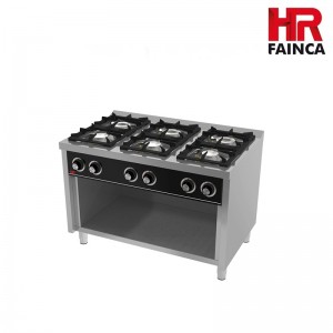 COCINA ESTANTE SERIE 750 MODULAR  DE GAS DE 6 FUEGOS