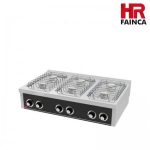 COCINA DE SOBREMESA BASIC SERIE 750 DE 6 FUEGOS DE GAS