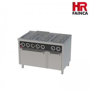 COCINA CON HORNO BASIC SERIE 750 DE 6 FUEGOS DE GAS