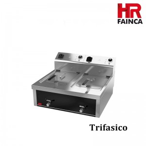 FREIDORA DOBLE ELECTRICA SOBREMESA TRIFASICA DE 15 L SERIE 750 