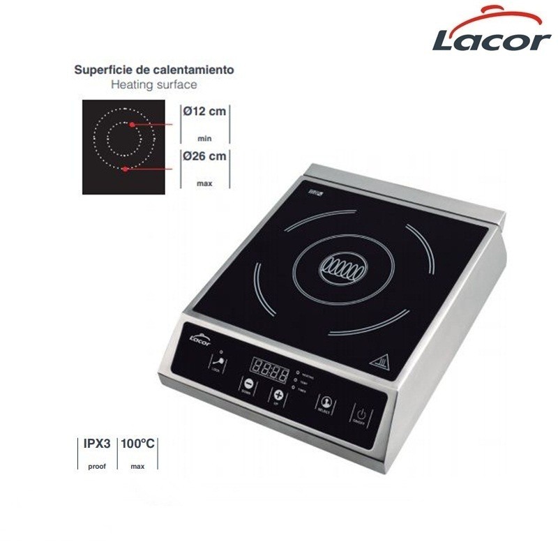 Comprar placa de inducción portátil 2700 W. 69337 de Lacor