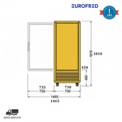 ARMARIO 4 CARAS CRISTAL DE PESCADO EXPONORM 650 P