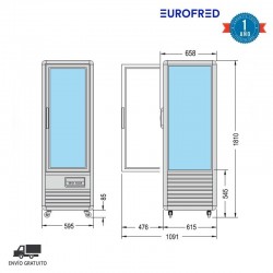 ARMARIO 4 CARAS DE CRISTAL DE PASTELERIA SNELLE 350 Q NEW