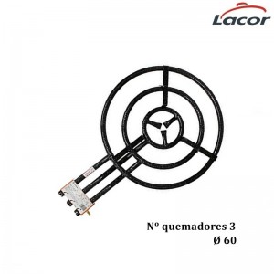 PAELLERO A GAS BUTANO 3 QUEMADOR Ø60