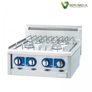 COCINA GAS SOBREMESA 4 QUEMADORES MARCHEF