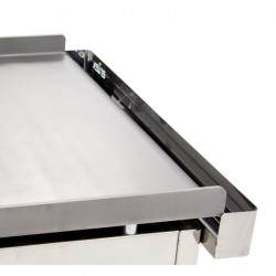 PLANCHA GAS LAMINADA CON FOGON ARILEX ACERO INOX