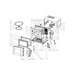 MICROONDAS DE ACERO INOXIDABLE 20L