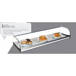 VITRINA NEUTRA DE ACERO INOXIDABLE CON LUZ DE LED INOX-VC