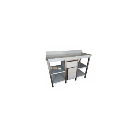 MUEBLE CAFETERO DE ACERO INOXIDABLE FMC100
