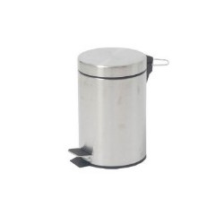PAPELERA PEDAL DE 3 LITROS INOX BRILLO PAPELERA PEDAL DE 3 LITROS INOX BRILLO