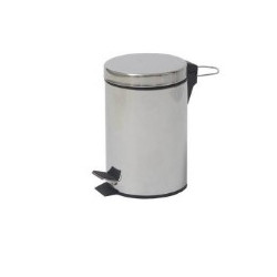 PAPELERA PEDAL DE 3 LITROS INOX BRILLO PAPELERA PEDAL DE 3 LITROS INOX BRILLO
