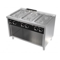 COCINA ESTANTE MODULAR BASIC SERIE 750 A GAS DE 6 FUEGOS