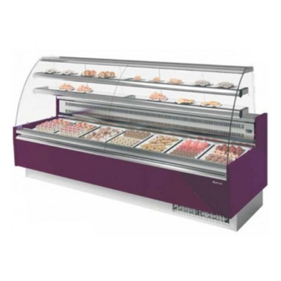 VITRINA EXPOSITORA PARA PASTELERIA CRISTAL CURVO VGL 25 C INFRICO SERIE GLACE