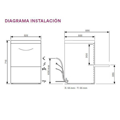 LAVAVAJILLAS 45X45 FAST 150 EUROFRED