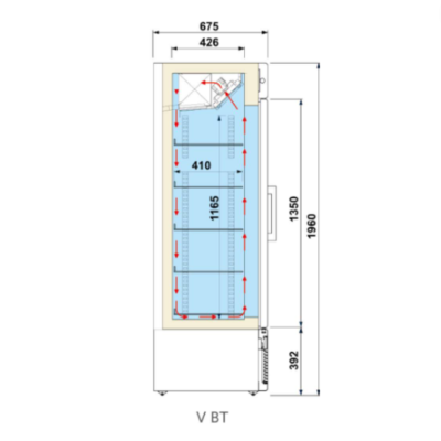 ARMARIO EXPOSITOR DE CONGELACION PUERTA DE CRISTAL ISA V 50 BT