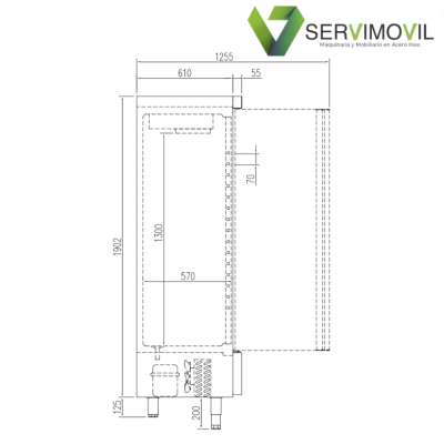 ARMARIO DE CONGELACIÓN SERIE SD-125 INOX PUERTA CIEGA