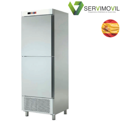 ARMARIO SNACK DE CONGELACION VERTICAL INOX DE 2 PUERTAS 600 Litros