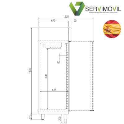 ARMARIO DE CONGELACION PASTELERO VERTICAL INOX