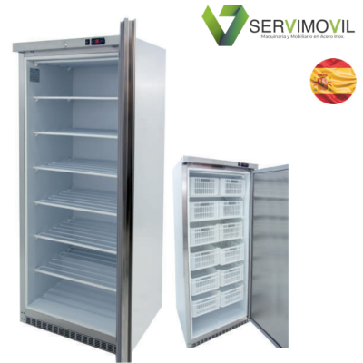 ARMARIO GN2/1 CONGELADOS 600 LITROS VERTICAL INOX SIN CAJONES