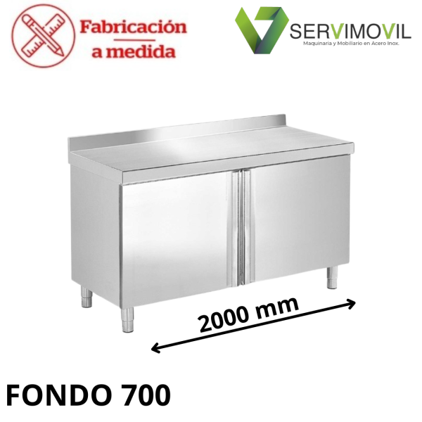 MUEBLES CON PUERTAS NEUTRO 2000X700
