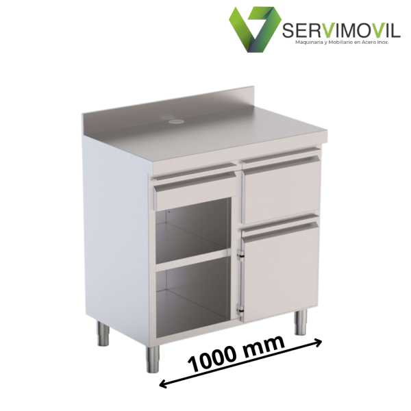 MUEBLE CAFETERO CON TOLVA A LA DERECHA