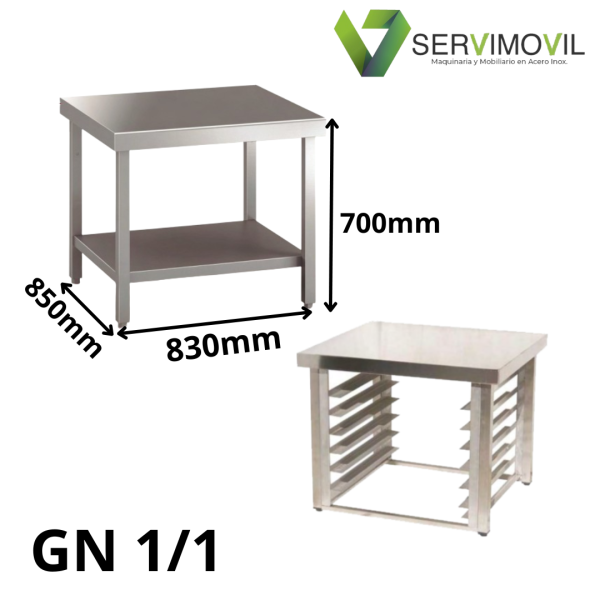 SOPORTE PARA HORNO 830X850X700 MM