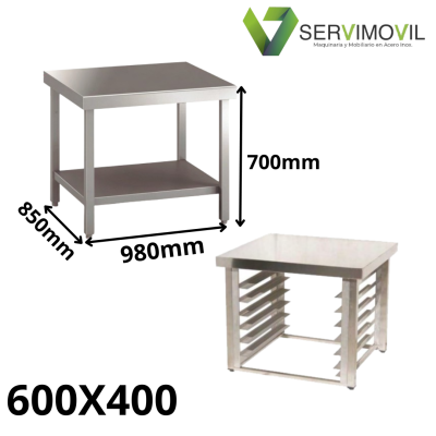 SOPORTE PARA HORNO 980X850X700 MM SOPORTE PARA HORNO 980X850X700 MM