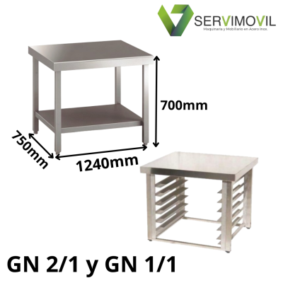 SOPORTE PARA HORNO 1240X750X700 MM SOPORTE PARA HORNO 1240X750X700 MM