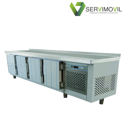 Mesa Baja Refrigerada MB-2500 4 Puertas Altura 600mm Mesa Baja Refrigerada MB-2500 4 Puertas Altura 600mm