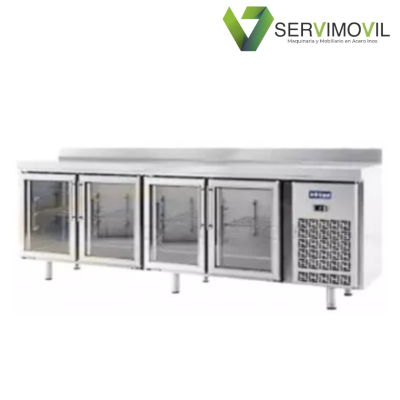 BAJO MOSTRADOR 4 PUERTAS CRISTAL REFRIGERADA INFRICO BAJO MOSTRADOR 4 PUERTAS CRISTAL REFRIGERADA INFRICO