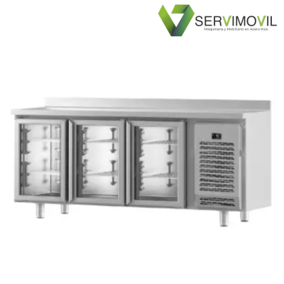 BAJO MOSTRADOR 3 PUERTAS CRISTAL REFRIGERADA GN 1/1 INFRICO BAJO MOSTRADOR 3 PUERTAS CRISTAL REFRIGERADA GN 1/1 INFRICO