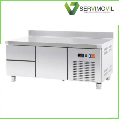 MESA BAJA REFRIGERADA GASTRONORM 1/1 DE 2 CAJONES + PUERTA MESA BAJA REFRIGERADA GASTRONORM 1/1 DE 2 CAJONES + PUERTA
